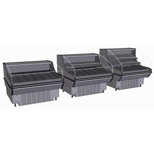 Hussmann Q1-DC-8 96 Inch Deli Service Case Refrigerated Curved Glass Stainless Steel