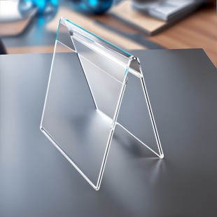 1880 Hospitality MT57 5 Inch Table Tent Clear Plastic Signage