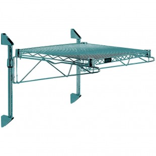 Eagle Q1854VG76-5 58 Inch 5-Tier Cantilever Shelving Unit Wire Shelves Valu-Gard Green Epoxy Finish