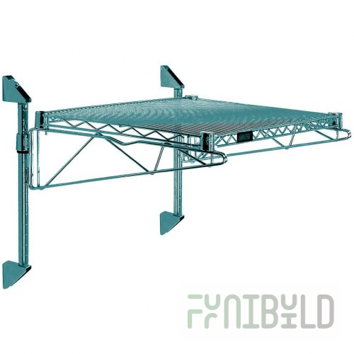 Eagle Q1854VG76-5 58 Inch 5-Tier Cantilever Shelving Unit Wire Shelves Valu-Gard Green Epoxy Finish