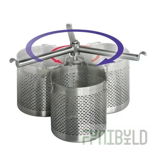 Optional 25 Gallon Stainless Steel Tri-Basket Strainer System, Cleveland TBS20