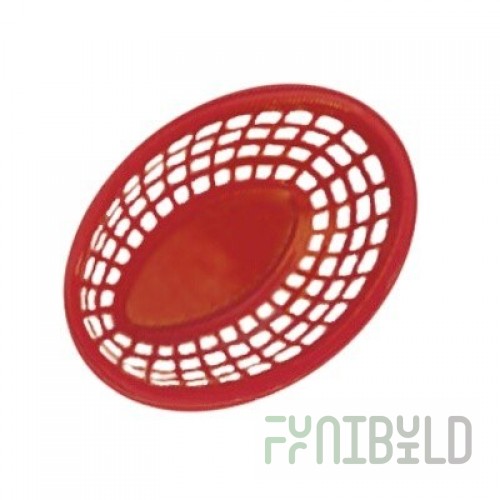 GET Enterprises OB-734-Y 8 Inch Oval Bread and Bun Basket Yellow Polypropylene