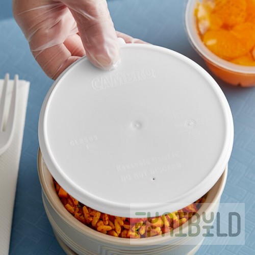 Cambro CLRSB9148 Shoreline Collection Speckled White Reusable Camlid - 240/Case
