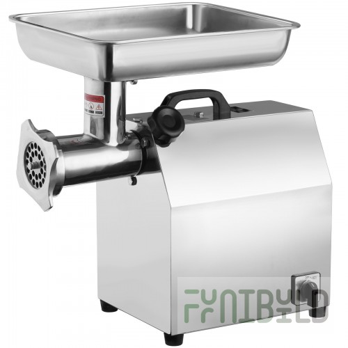 AMPTO MCL8E 10 Inch Electric Meat Grinder with Stainless Steel Tray and #8 Hub