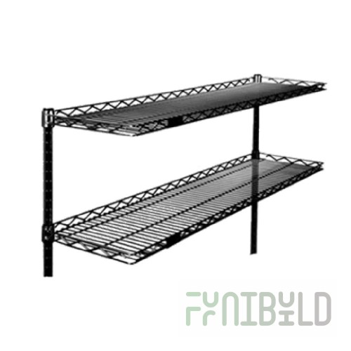 Eagle CS1242-W 42 Inch Wire Cantilever Shelf with Wraparound Ledge Epoxy Coated White