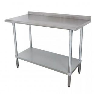 Advance Tabco TFLAG-247-X 84 Inch Work Table 16 Gauge with Rear Up-turn Stainless Steel