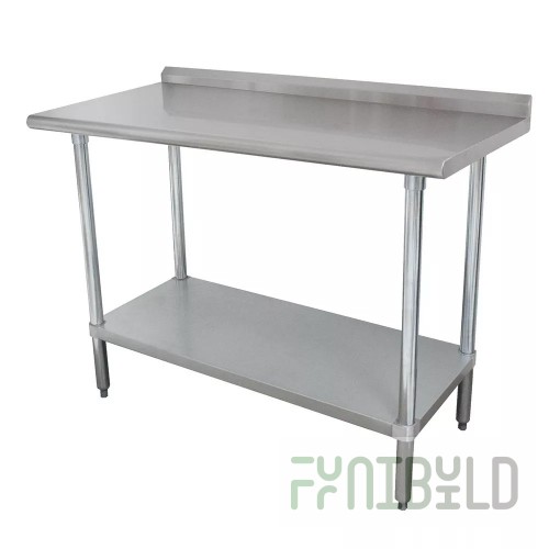 Advance Tabco TFLAG-247-X 84 Inch Work Table 16 Gauge with Rear Up-turn Stainless Steel