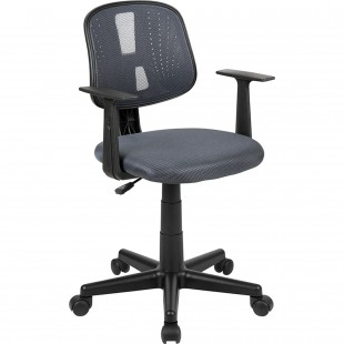 Flash Furniture LF-215-SILVER-GG 17 Inch Swivel Drafting Stool Adjustable Height Polymer Silver