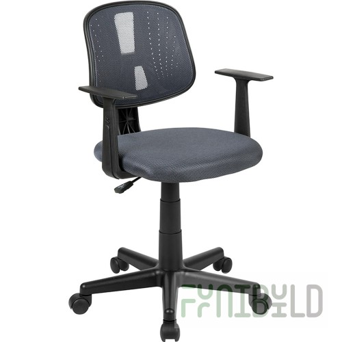 Flash Furniture LF-215-SILVER-GG 17 Inch Swivel Drafting Stool Adjustable Height Polymer Silver