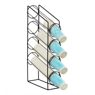 Cal-Mil Classic Black Wire 4-Compartment Countertop Cup Dispenser 24061-4-13