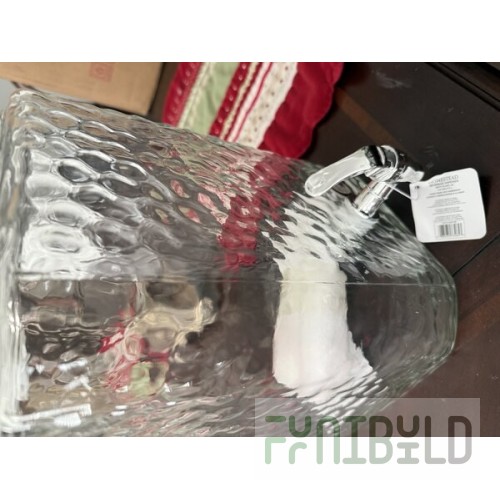 Stylesetter Homestead 2.5 Gallon Hammered Glass Beverage Dispenser by Jay Companies