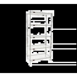 Eagle A5-86-2124C 24 Inch 5-Tier Wire Shelving Unit Chrome Finish with Hooks