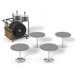 Forbes Industries REVHP3030MXE#IC###-XCH 30 Inch Revolution Cafe Table Half Package