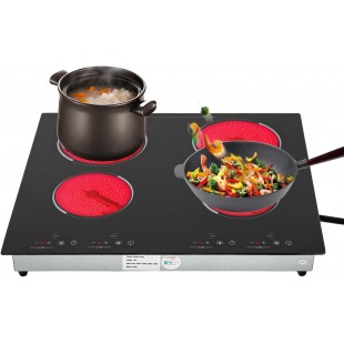 Induction cooker PEI-6/G2, 4 burners of 3.5 kW and 2 burners of 5 kW; power consumption - 24 kW. 1165(1085)*900*859