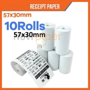 Receipt tape 57x30; footage 19m; diameter 36mm