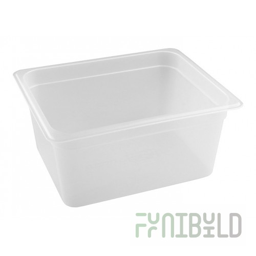 Gastronorm container without lid p/p GN 1/2, H-150, 325x265x150mm, (plastic, transparent), in pack. 8 pcs. 422100701