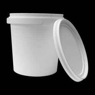Bucket 850 ml., D=130mm H=105mm, with seal, round white