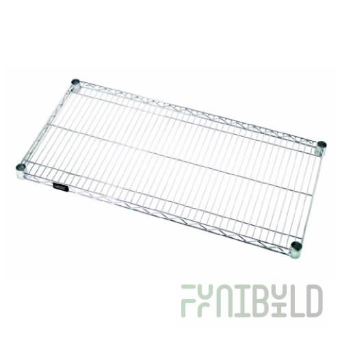 Eagle A4-74-2424C 24 Inch 4-tier Wire Shelving Unit with Chrome Finish