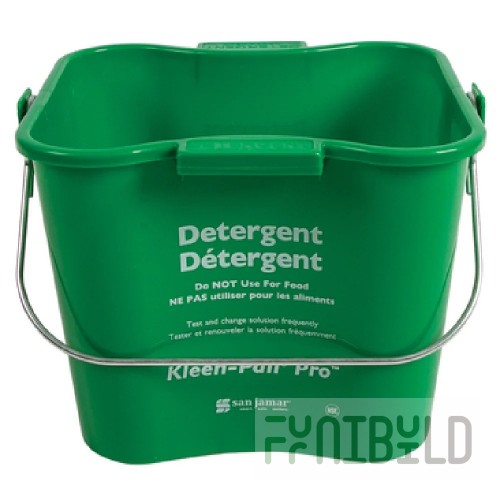 Carlisle KPP97GN 3 Quart Green Bucket Plastic Molded Handles Dishwasher Safe