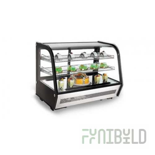 Omcan 44262 59 Inch Refrigerated Display Case Countertop 7.70 cu ft with Dual Access
