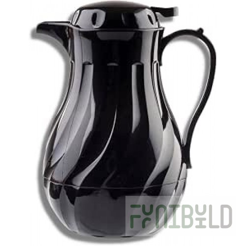 Tablecraft 1001501 64 Oz Coffee Decanter Plastic with Thumb Press Black