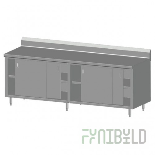 SPG International 10CBT-30BHD Universal Stainless Work Table Cabinet Case With Hinged Doors