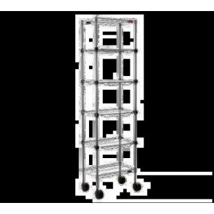 Eagle MC1422-48-4R 22 Inch Aisle Merchandising Cart 4 Tier Red Epoxy Coated