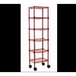 Eagle MC1424-48-4R 24 Inch Aisle Merchandising Cart 4-tier Red Epoxy Finish