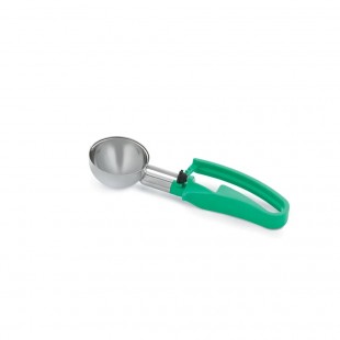 Vollrath 47393 2.8 Oz Disher Standard Length Ergonomic Plastic Handle Green