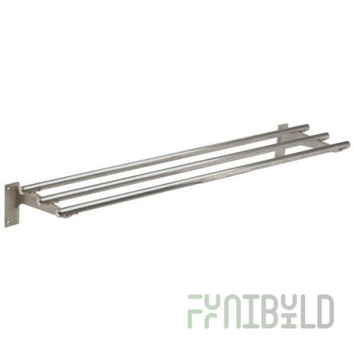Advance Tabco TTR-6D 93 Inch Drop Down Tray Slide 3-Bar Stainless Steel