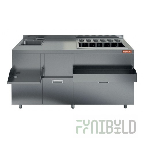Bar station Hicold NBMKS-16/7BPK (1600x700(900 with shelf)x850mm)
