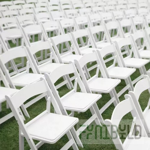 Forbes Industries C650WWH/CH Folding Chair 18 Gauge Steel Plastic Wedding White