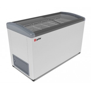 Chest freezer V=380 l GELLAR FG 400 C gray (1200x600x840, -12…-25C, 4 baskets, wheels, lock)