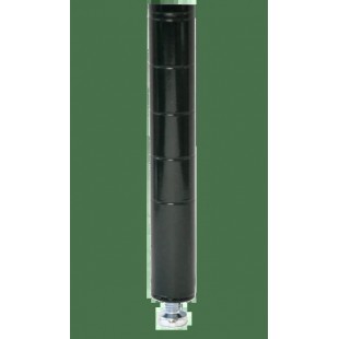 Omcan 48093 1 Inch Post With Leveler Epoxy Coated Black NSF