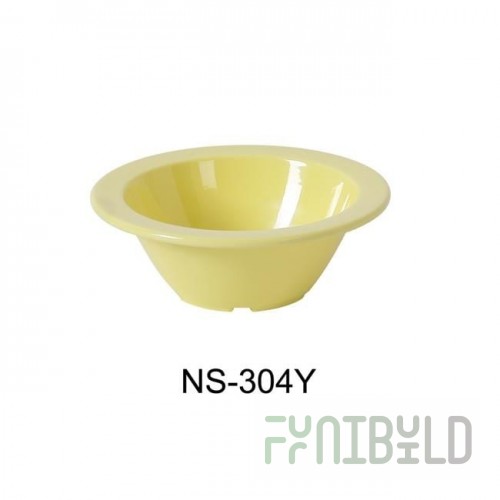 Yanco NS-304W 5 Oz White Round Fruit Dish Melamine Dishwasher Safe