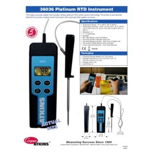 Cooper Atkins 36036 Digital Thermometer Platinum RTD Instrument -76 to 500°F
