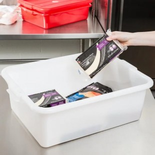 Vollrath 1527-C05 20 Inch Molded Handle Food Storage Box White Polyethylene