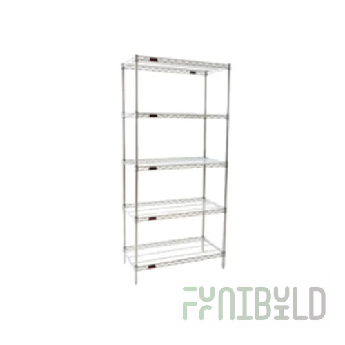 Eagle A4-74-2436C 36 Inch Add-On Shelving Unit 4-Tier Wire Chrome Finish