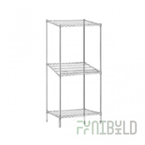 Eagle 3B2148C 48 Inch Modular Bag-N-Box System Chrome Wire Shelves with QuadTruss Design