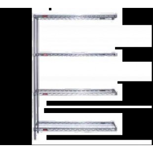 Eagle A4-63-1830V 30 Inch Add-On Shelving Unit 4-Tier Wire Epoxy Gray