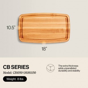 John Boos CB1050-1M1811150 18 Inch Cutting Board with Juice Groove Northern Hard Rock Maple