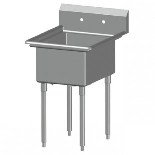 SPG International 1N18 Universal Stainless Sink One Compartment No Drainboard