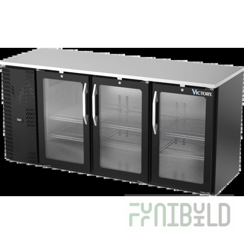 Victory VBBN72HC-F-B Back Bar Refrigerator Food Rated Three-section