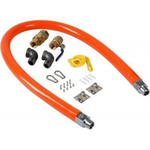 Ultrafryer Systems 24322@2 3/4 Inch Gas Connector Hose Kit with Restraining Cables 255000 BTU