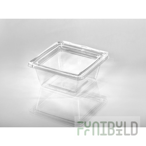 GET Enterprises BSD14YW 101-2/5 Oz Square Bowl with Resin Coating Yellow