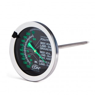 CDN IRM200-GLOW Meat Thermometer 2 Inch Glow Dial Waterproof Ovenproof