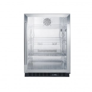 Summit SCR600BGLCSS 23 Inch Refrigerated Merchandiser 5.5 cu ft Countertop Stainless Steel with Adjustable Glass Shelves Summit SCR600BGLCSS 23 Inch Refrigerated Merchandiser 5.5 cu ft Countertop Stainless Steel with Adjustable Glass Shelves