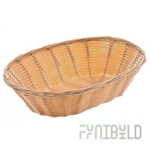 1880 Hospitality BB-97 9-1/2 Inch Odor Resistant Oval Basket Polypropylene Natural