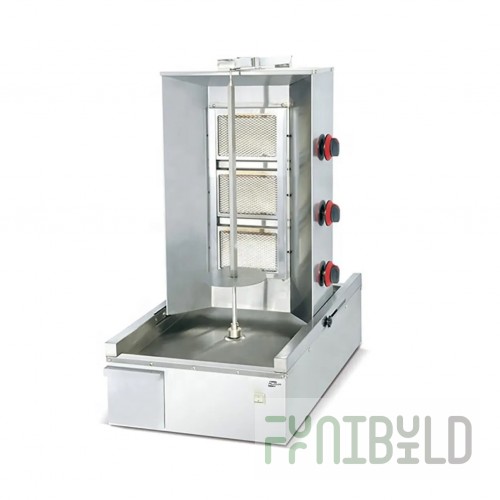Gas shawarma-kebab maker F2ShmG (with motor) (515x800x970mm, 7.2 kW, weight 13kg)