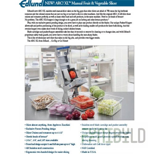 Edlund VARICUT DELUXE ADJ BLADE 23 Inch Fruit Vegetable Slicer with 7-in-1 Blade